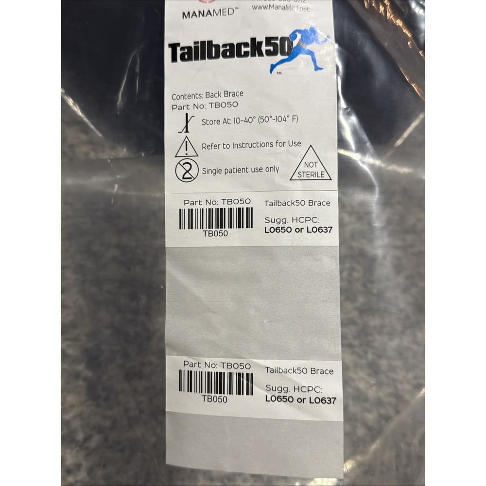 MANAMED Tailback 50 Universal Back Brace Adjusts 25" to 68"  S-4XL TB050 Adjusts - Picture 3 of 6